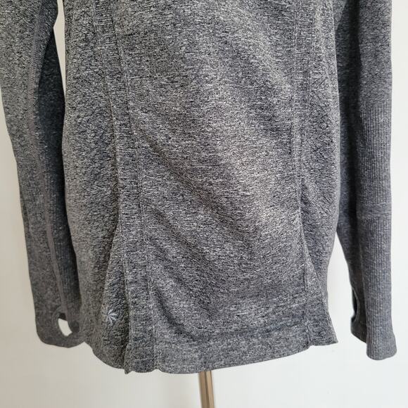 Athleta Half Zip Tracker Running Shirt Long Sleeve Stretch Gray Women XL - Picture 5 of 10